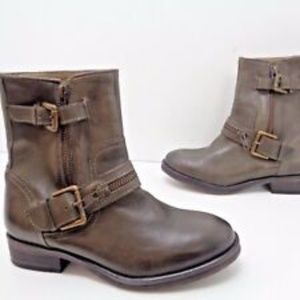Treasure & Bond Brown Buckle Ankle Boot